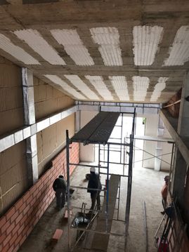 Estudio de Arquitectura Félix Cuadrado casainterior en construccion