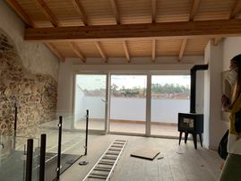 Estudio de Arquitectura Félix Cuadrado interior vigas de madera