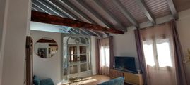 Estudio de Arquitectura Félix Cuadrado casa de pueblo interior vigas de madera